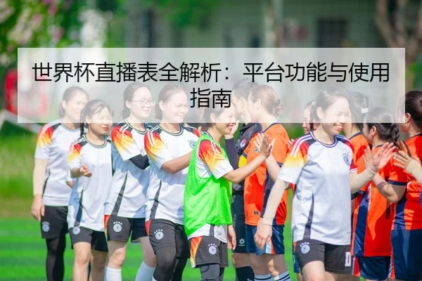 世界杯直播表全解析：平台功能与使用指南